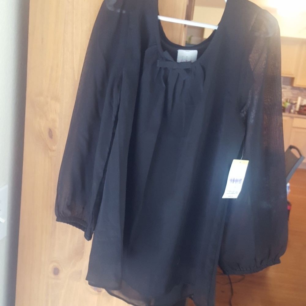 Girls Chiffon Bow Back Top